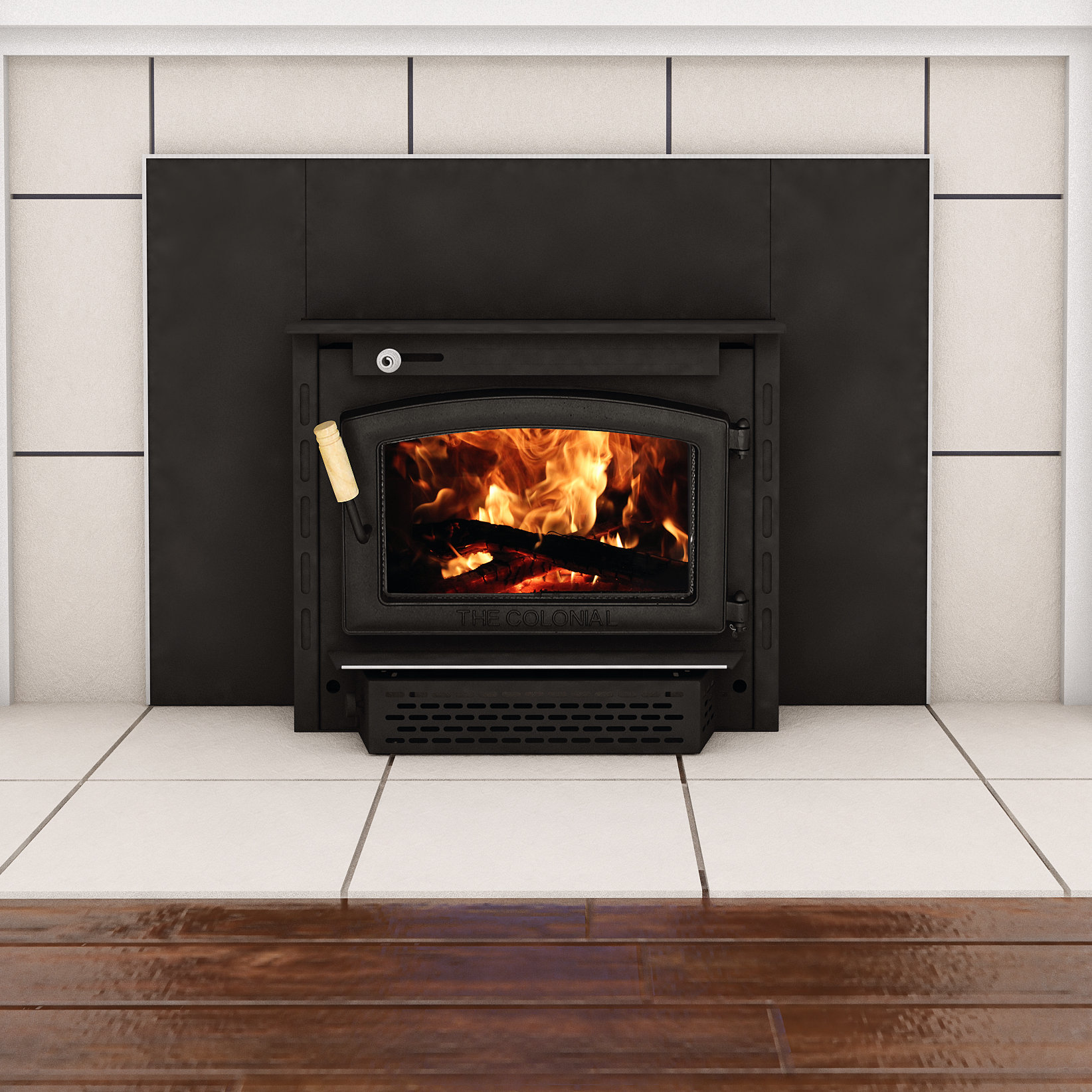 US Stove Medium EPA Certified Wall Mount Wood Burning Fireplace Insert